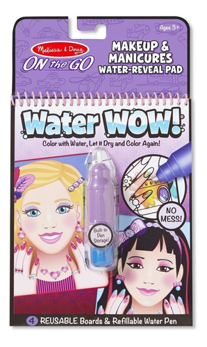 Libro Para Colorear Melissa Doug Water Wow Maquillaje Nenas