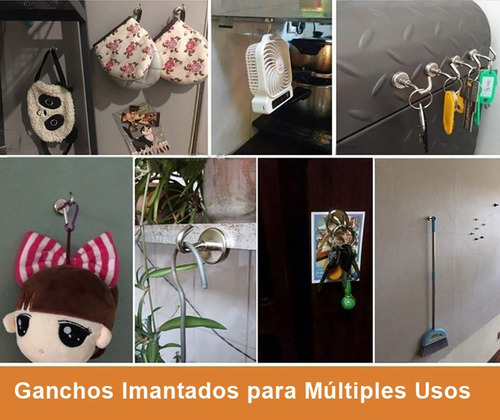 Ganchos Super Magnéticos De Colgar Usos Multiples X5 Unid.