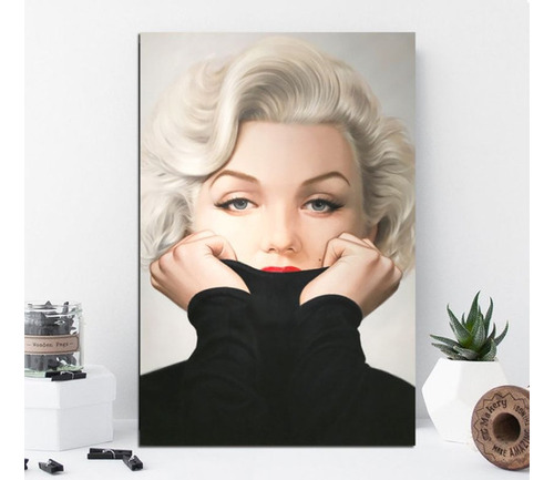 Vinilo Decorativo 20x30cm Marilyn Monroe Draw Pin Up
