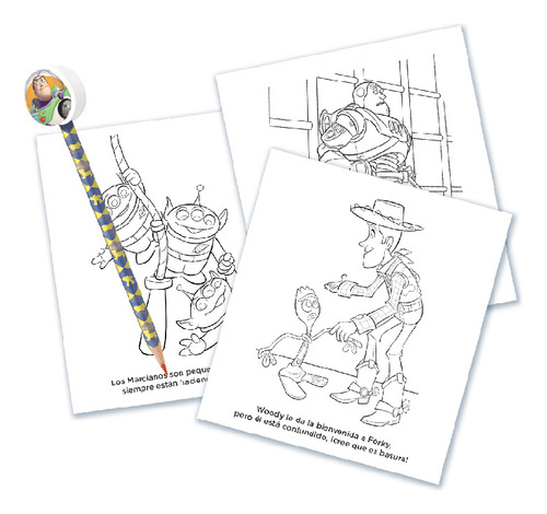 Toy Story Libro para Colorear y Cuentos con Colores Disney Set de Arte Actividades Infantiles Editorial Novelty Ediciones Tapa Blanda En Español