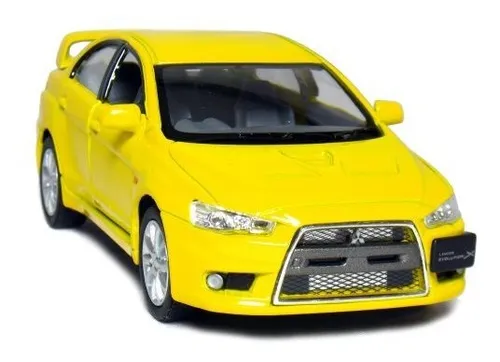 Coche Amarillo A Escala 1:36 Mitsubishi Lancer Evolution X