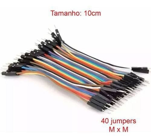Imagem 2 de 4 de Cabo Jumper Macho X Macho Mxm 10 Cm 40 Unidades Para Arduino