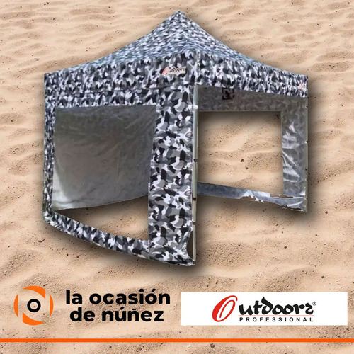 Imagen 3 de 6 de Gazebo Aluminio Plegable 3x3 Outdoorz 3 Laterales Camuflado