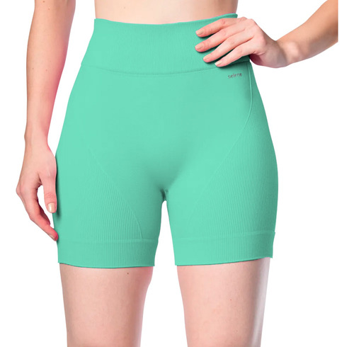 Short Selene Sem Costura Bermuda Fitness Academia Corrida