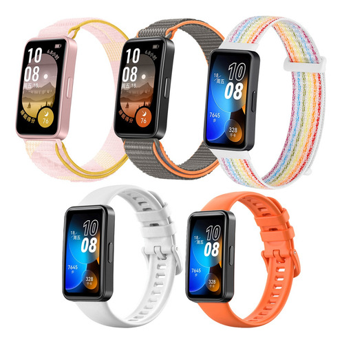 5 Pzs Correa Extensible Nylon + Silicon Para Huawei Band 8