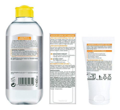 Garnier Skinactive Express Aclara Kit 3 Rutina Vitamina C