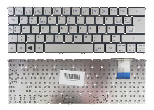 Teclado Acer P3-131 Series Plata Sin Marco Mp-12q33u46200