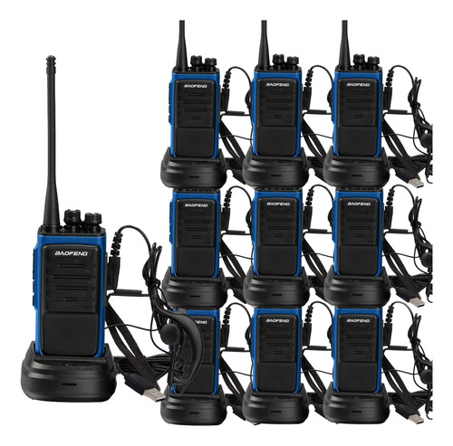 Kit X 10 Handy Baofeng Bf888s Max Canalero Radio Manos Cuota