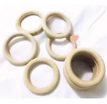 Comprar 12 Aros De Madera Natural Para Sonajeros Aros Para Bebé 4cm
