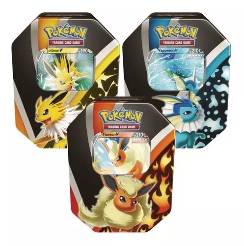 LATA POKÉMON TCG JOLTEON V - EVOLUÇÕES DE EEVEE - Sacred Toy