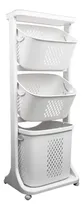 Comprar Bote Organizador 110cm Ropa Sucia 3 Cestas Lavanderia Hogar