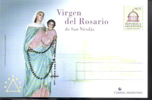 Argentina 1998 Tarjeta Entero Postal Virgen Del Rosario