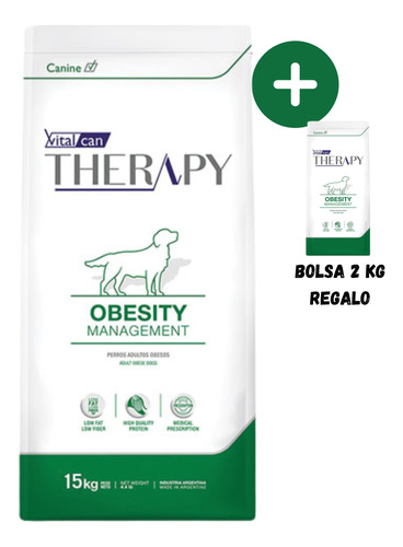 Vitalcan Therapy Obesity Dog X 15 Kg - Happy Tails