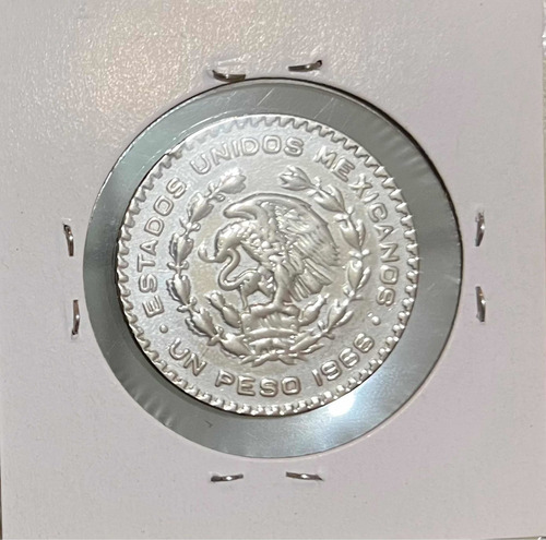 Moneda De 1 Peso Morelos Año 1966 Plata Ley .100 (Usado)
