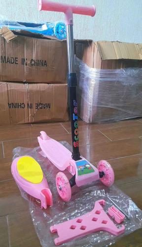Scooter Patín Del Desmontable Luces Led Dos En Uno