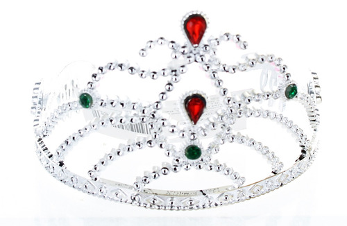 Plata De Vestuario Tiara Con Piedras De Colores Niño