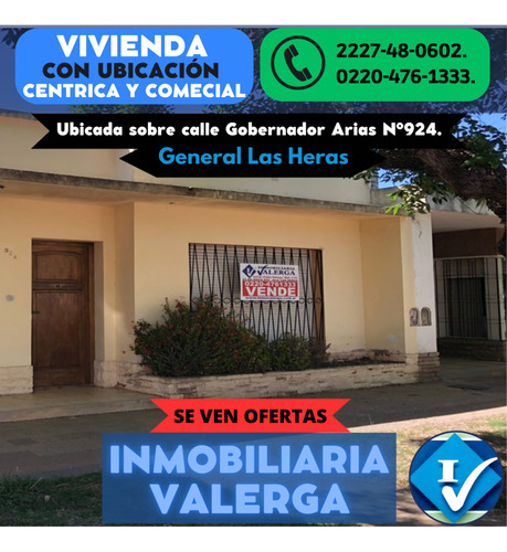 Venta De Propiedad Ubicada A Dos (2) Cuadras De La Plaza Principal General Las Heras, Provincia De Buenos Aires.