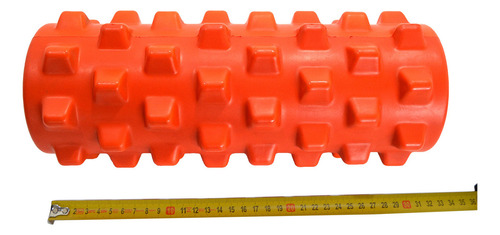 Foam Roller Rodillo Espuma Macizo Masajes Con Pinches Gmp Color Naranja