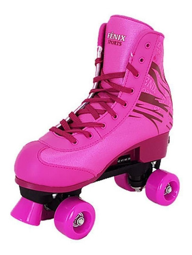Imagem 2 de 3 de Patins Roller 4 Rodas Retrô Ajustáveis Roller Clássico