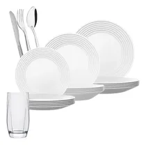 Comprar Aparelho Jantar 18 Pratos Saturno 06 Copos Capri 18 Talheres