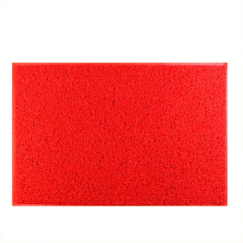 Tapete Capacho Liso Antiderrapante Entrada Casa Vermelho Cor Preto Desenho do tecido Liso/Vermelho
