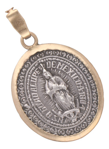 Medalla De Plata 925  Y Oro De 14k, 4 Gramos