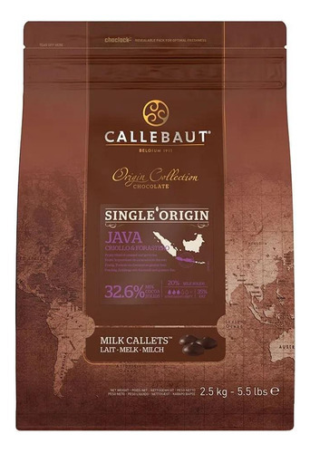 Chocolate Belga Callets Java Milk 32,6% 2,5kg Callebaut
