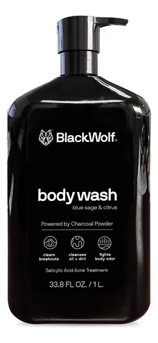 Black Wolf Gel De Polvo De Carbn Para Hombres, 1 Litro, Polv