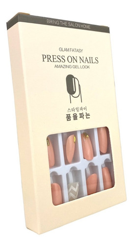 Press On Manicure, Kit Uñas Postizas Con Diseños 24pcs