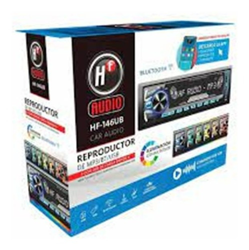 Estereo Para Auto Bluetooth Marca Hf Audio Modelo Hf-146ub