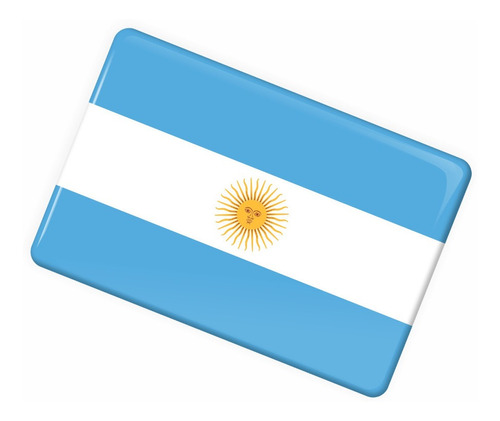 Emblema Adesivo Bandeira Da Argentina Resinado Bd3