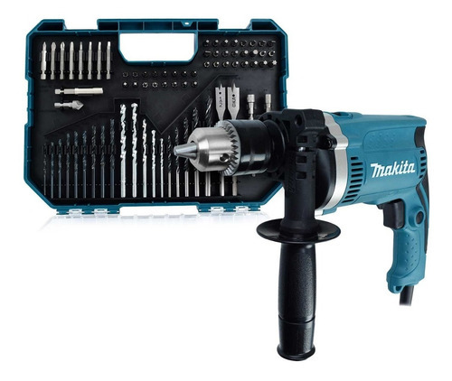 Rotomartillo Makita Hp1630 710 W + Kit Puntas Y Brocas Color Turquesa