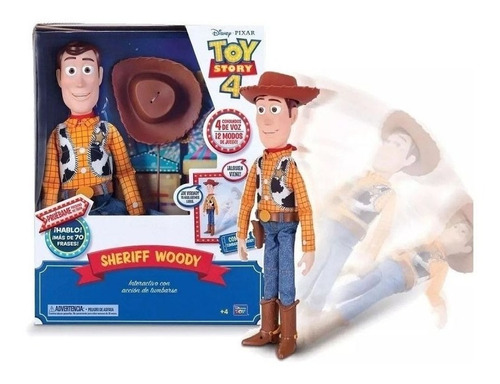 Imagen 1 de 9 de Toy Story4 Woody Animatronico Se Cae Habla Pce 64431 Bigshop