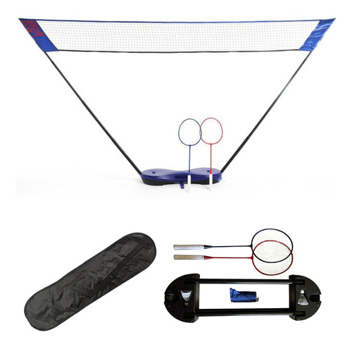 Set Bádminton Red, 2 Raquetas, 2 Gallitos, Base, Voleibol