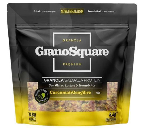 Granola Salgada Protein Cúrcuma E Gengibre Granosquare 200g