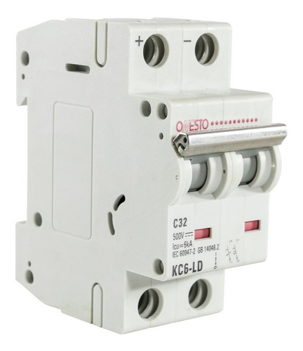Imagen 2 de 2 de Termica Dc Corriente Continua 500v 32a 2 Polos P/panel Solar