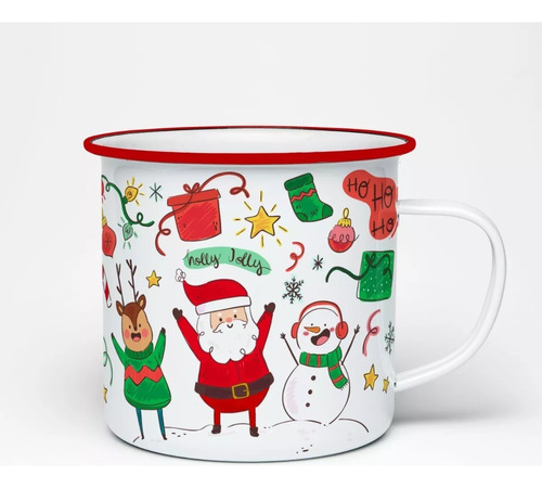 40 Tazas Peltre Regalo Navidad - Diseños Navideños