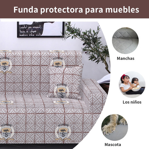 Protector Cubre Sala Ajustable Stretch Fit Elástico 3 Piezas