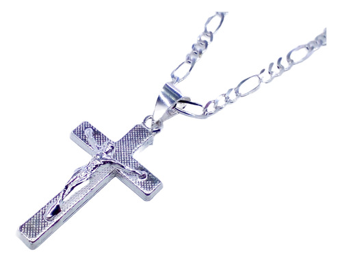 Dije Crucifijo Y Cadena De Plata