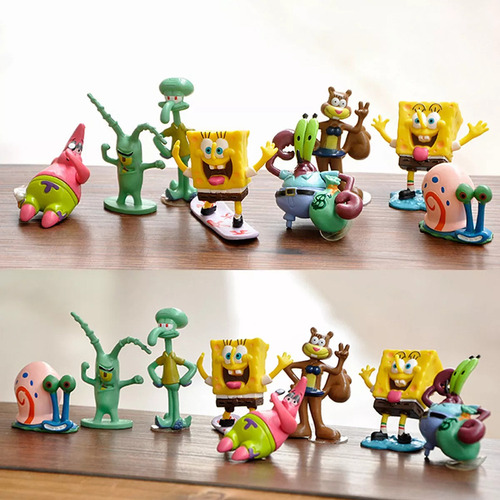 / 14pcs Bob Esponja Patricio Juguetes De Coleccion Regalos
