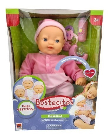 Muñeca Bebe Bostecitos Gestitos Faciales Con Sonido