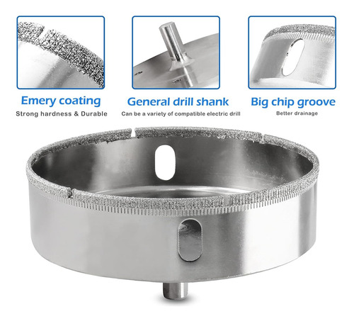 Broca Copa Diamantada 110mm Para Vidrio,azulejo,mármol
