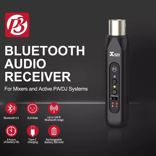 Receptor De Audio Xvive P3 Receptor Inalámbrico Bluetooth