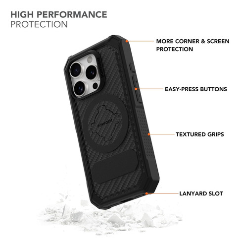 Capa Robusta Rokform Compatível Com iPhone 16 Pro, Magnet...