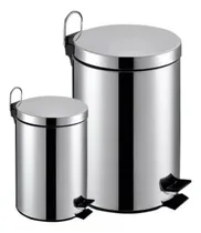 Comprar Pack De 2 Papeleros Cesto Basurero Acero Inoxidable