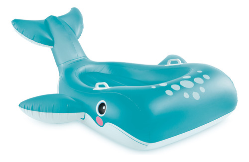 Flotador Inflable Diseño Intex Barco Ballena 168x140 Cm Blue