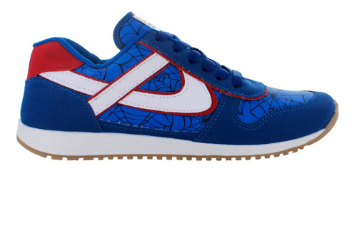 Panam Tenis Vestir Casual Spiderman Skate Azul Hombre 84270