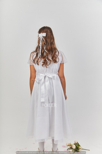 Imagen 6 de 10 de Vestido Nena Comunión Niña Con Mangas Cortejo Divino Fiesta