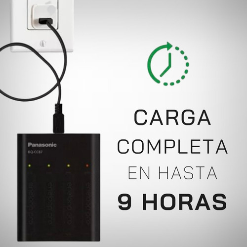 Cargador Para Pilas Panasonic Recargables Eneloop Aa Y Aaa