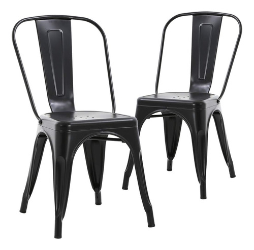 Set X2 Silla Metal Tolix Negra